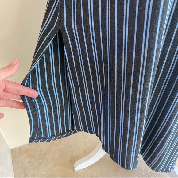 CAbi Dia Dress Gray and Blue Stripe Sleeveless Maxi Dress Women Size XS - Picture 5 of 9